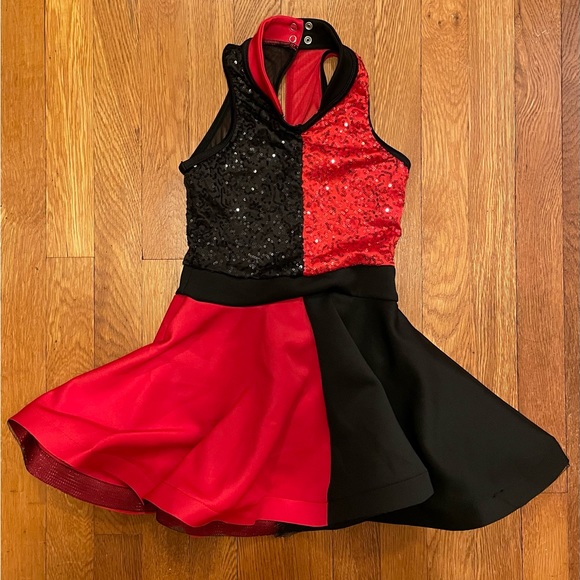 Weissman Other - Weissman Kids Red and Black Same Old Love Sequin Costume Dress, Size IC (7/8)